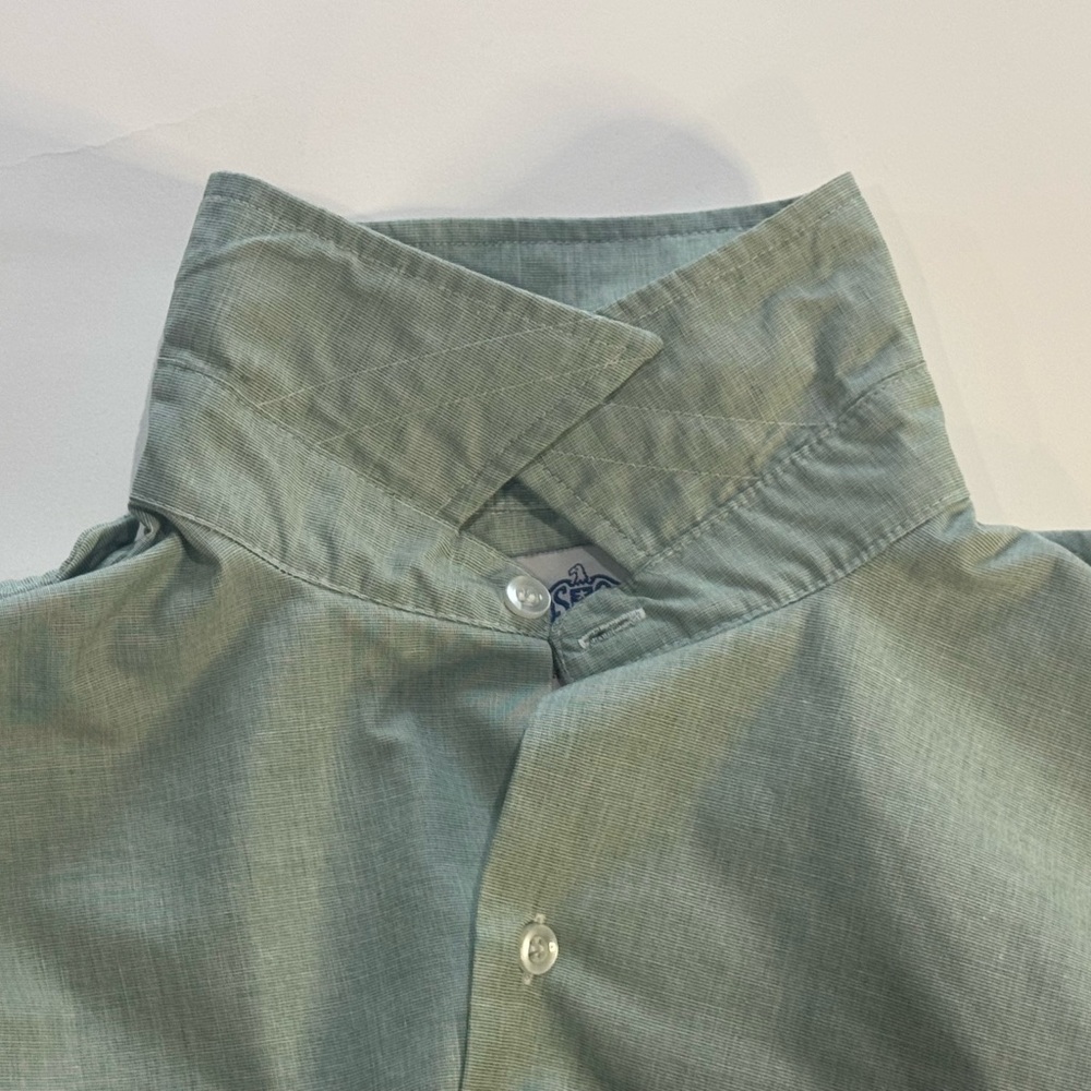 US Military DSCP AG-415 Shirt Mens Size 17 Green Short Sleeve Uniform - Picture 7 of 11